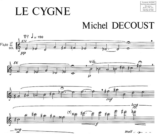 partition Le Cygne - Decoust